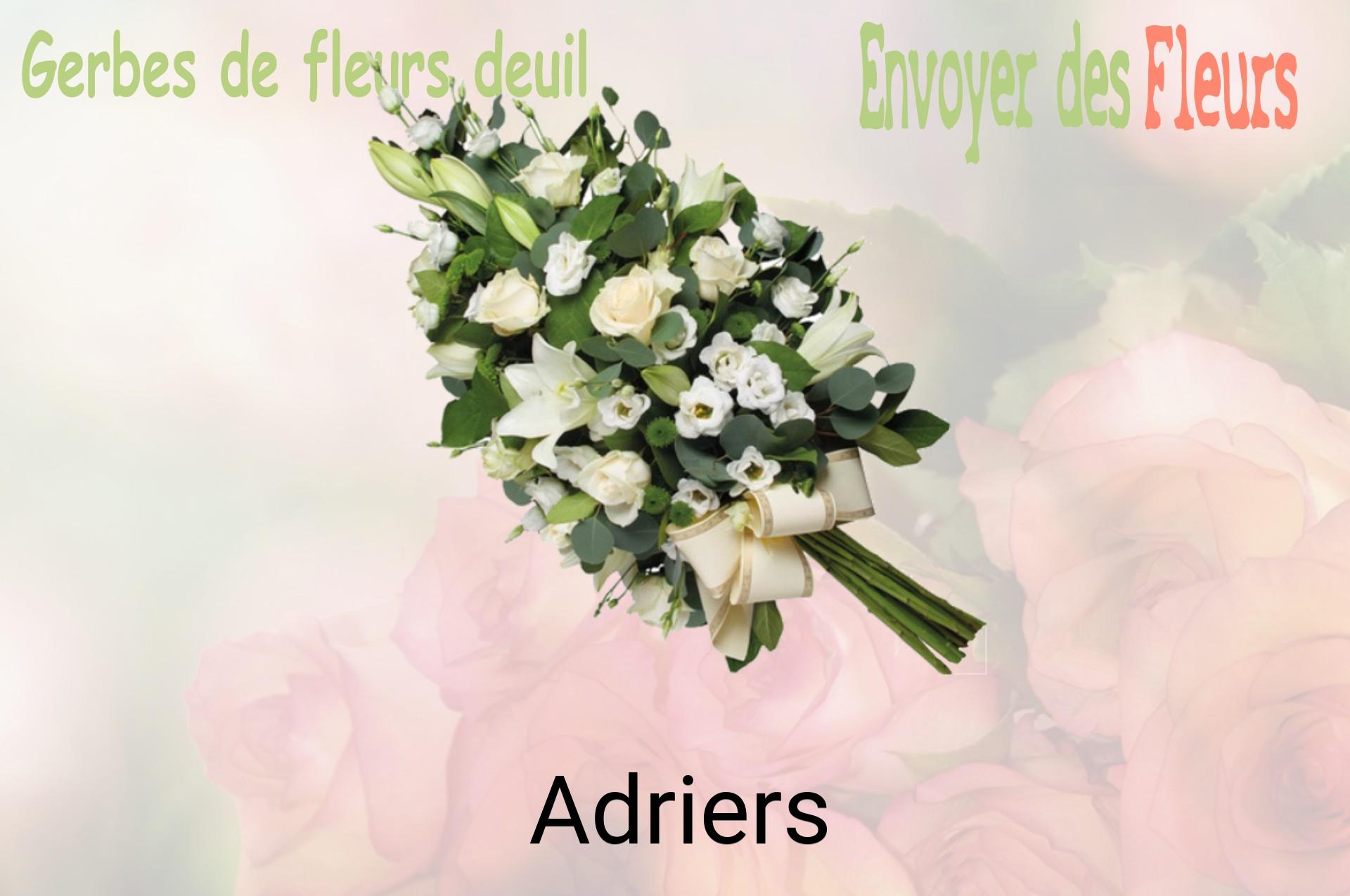 Gerbe de fleurs de deuil livrée à Adriers